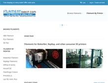 Tablet Screenshot of filamentdirect.com